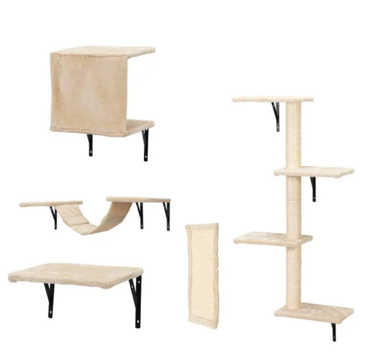 5 Pcs Wall Mounted Cat Climber Set
